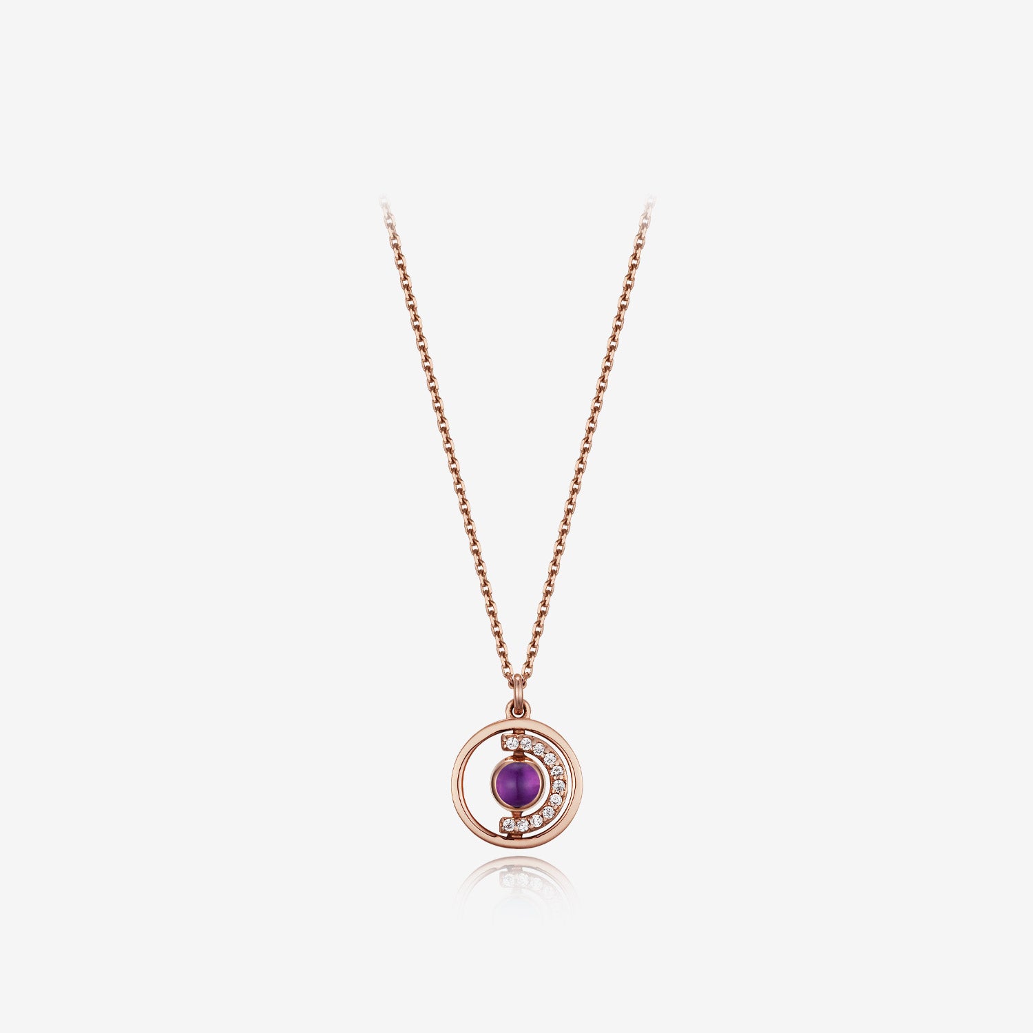 [February Birthstone] Petite D.D Gold Necklace - DIDIER DUBOT