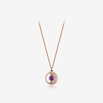 [February Birthstone] Petite D.D Gold Necklace - DIDIER DUBOT