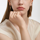 Dual D.D Gold One-sided Earring