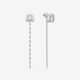 Dual D.D Silver Earring