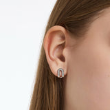 Dual D.D Silver Earring