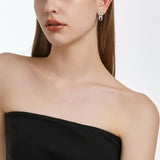 Dual D.D Silver Earring