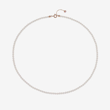 Signature. D Gold Pearl Necklace JDRNR4F816W (3mm)