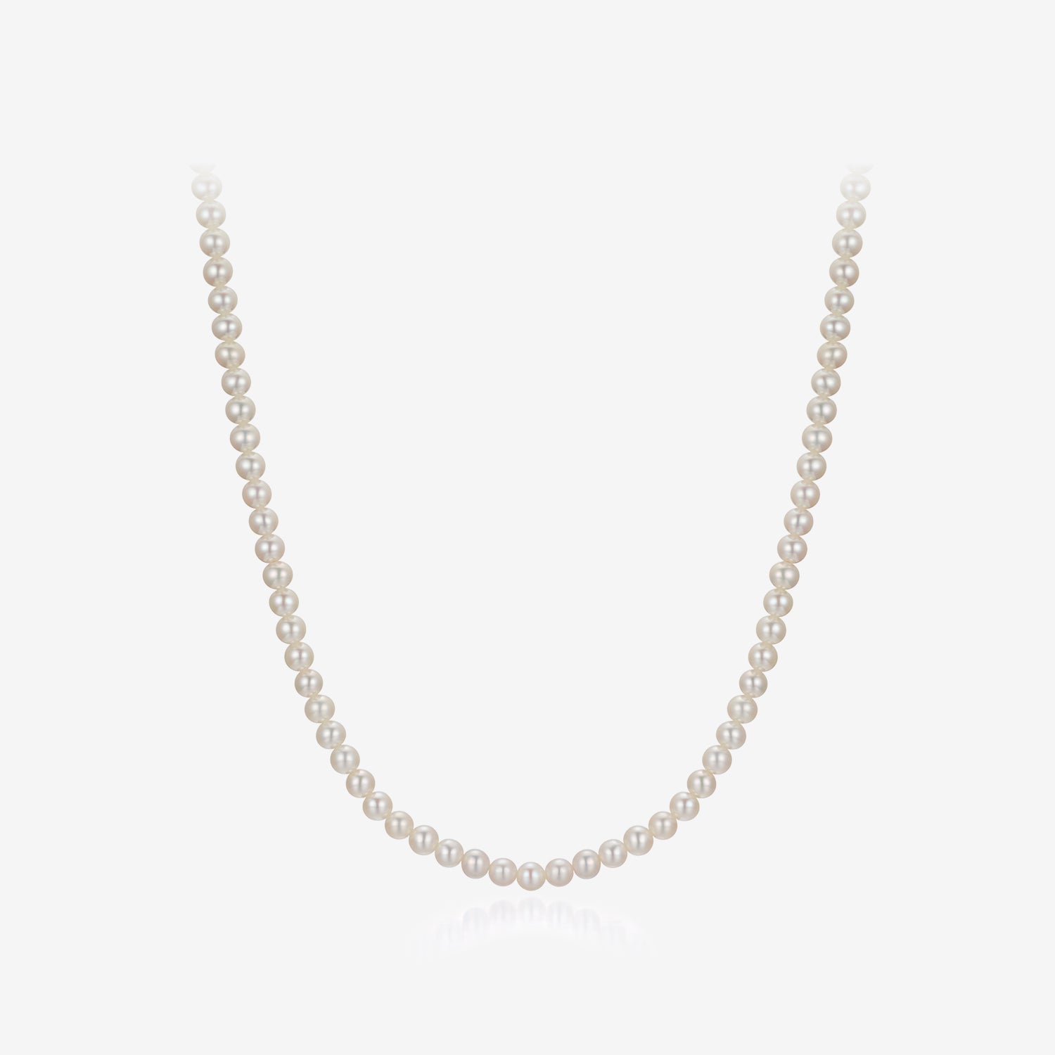 Signature. D Gold Pearl Necklace JDRNR4F836W (4mm)