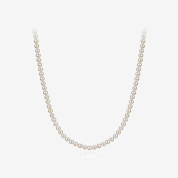 Signature. D Gold Pearl Necklace JDRNR4F836W (4mm)