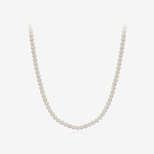 Signature. D Gold Pearl Necklace JDRNR4F836W (4mm)