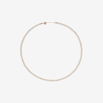 Signature. D Gold Pearl Necklace JDRNR4F836W (4mm)