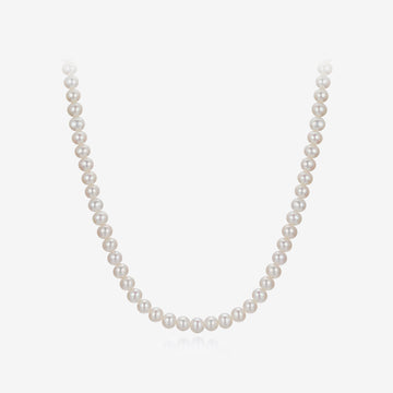 Signature. D Gold Pearl Necklace JDRNR4F846W (5mm)