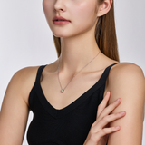 Miss. Doux Lab Diamond Silver Necklace