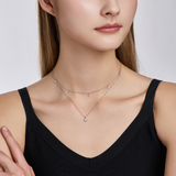 Miss. Doux Lab Diamond Silver Necklace