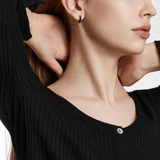 Sensuelle Raw Silver Earring