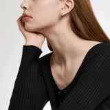 Sensuelle Raw Silver Earring