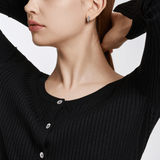 Sensuelle Raw Silver Earring