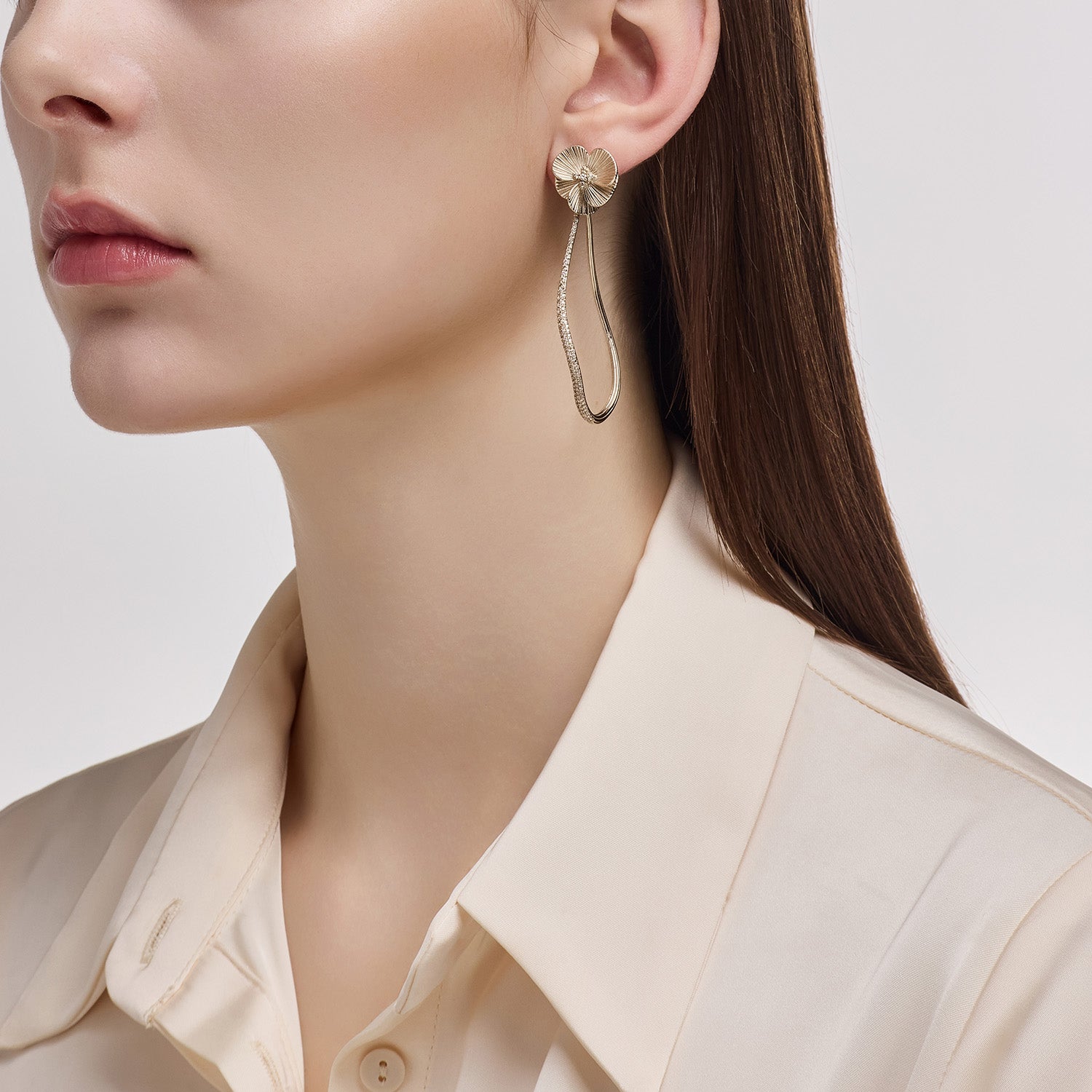 La D.D Gold One-sided Earring Back - DIDIER DUBOT