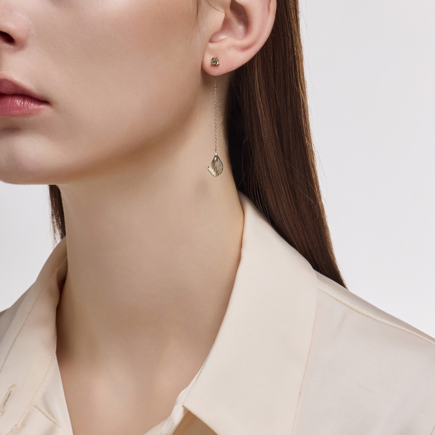 La D.D Gold One-sided Earring Back - DIDIER DUBOT