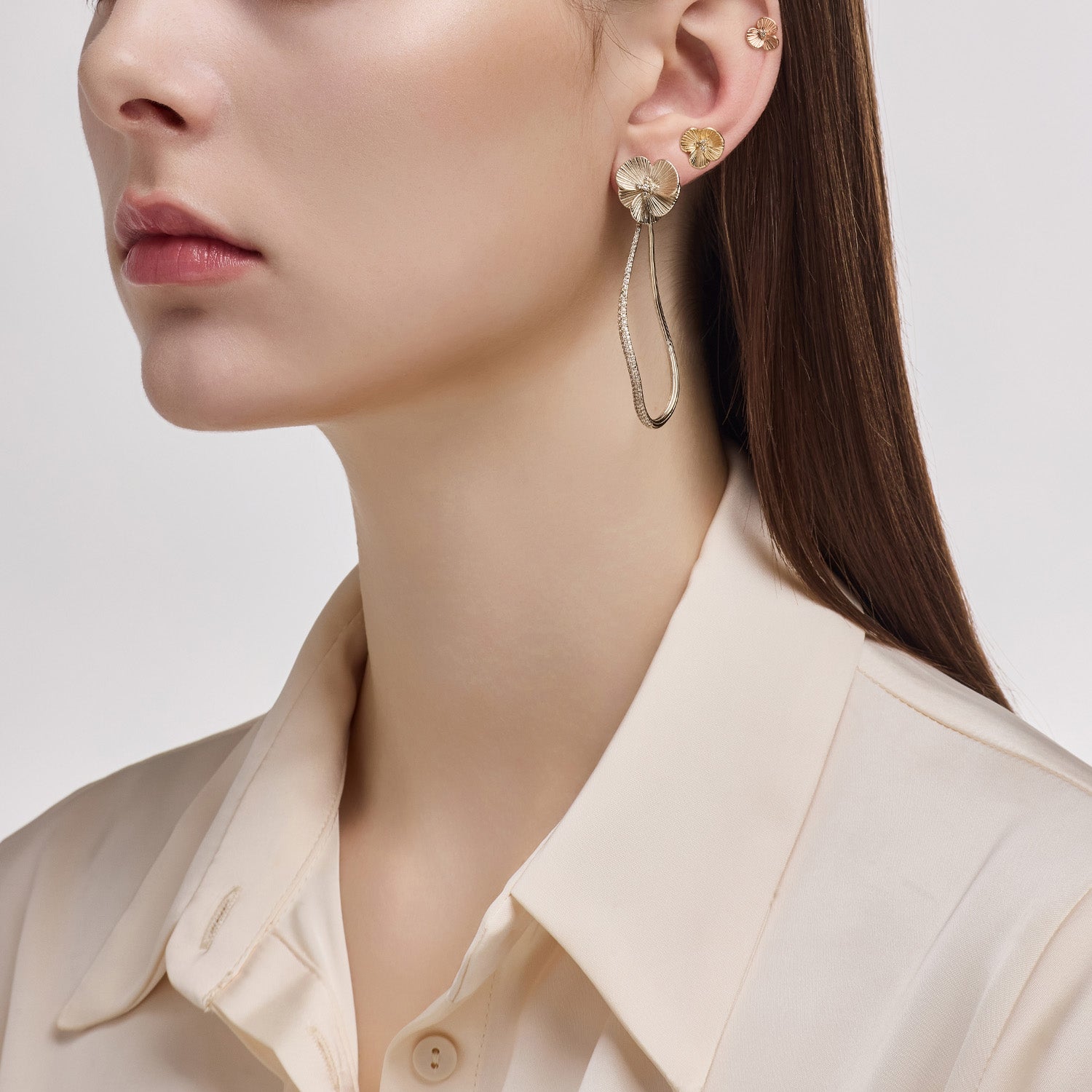 La D.D Gold One-sided Earring - DIDIER DUBOT