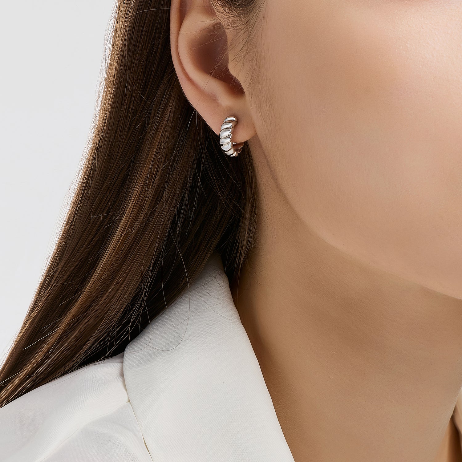 Sélection. D Silver Earring - DIDIER DUBOT