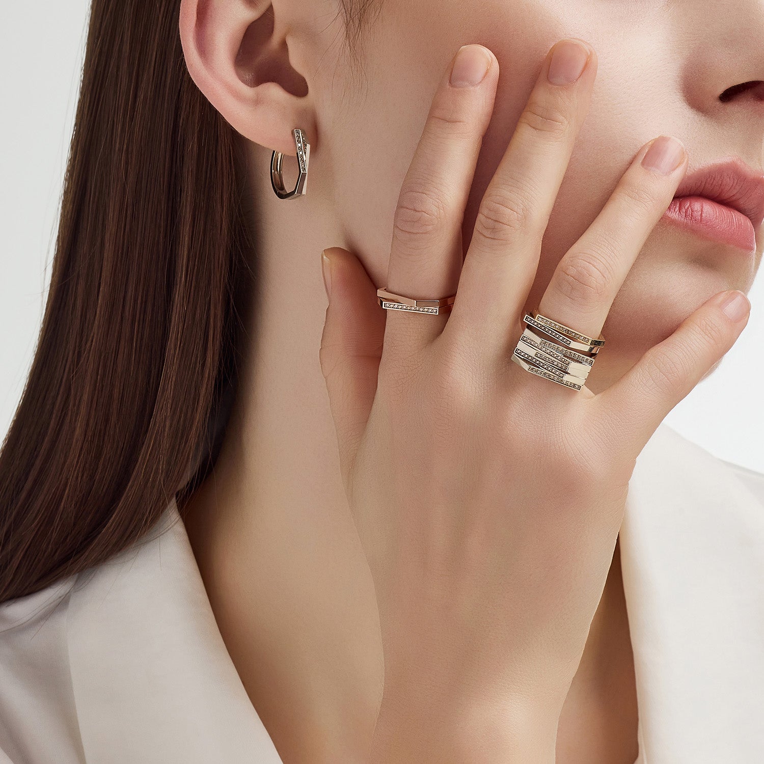 Sensuelle Mariage Gold Earring - DIDIER DUBOT