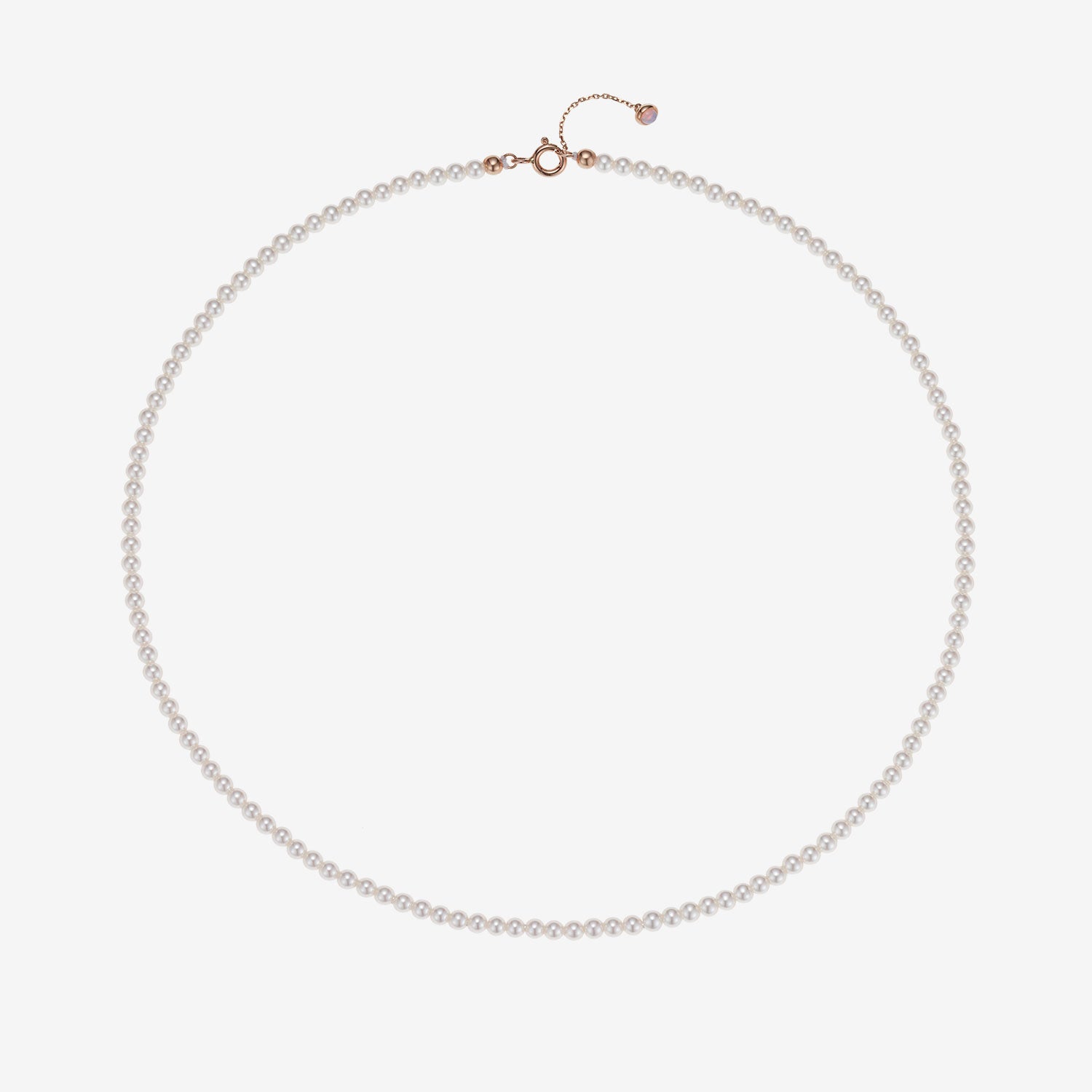 Signature. D Gold Pearl Necklace (3mm) - DIDIER DUBOT