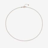 Signature. D Gold Pearl Necklace (3mm) - DIDIER DUBOT
