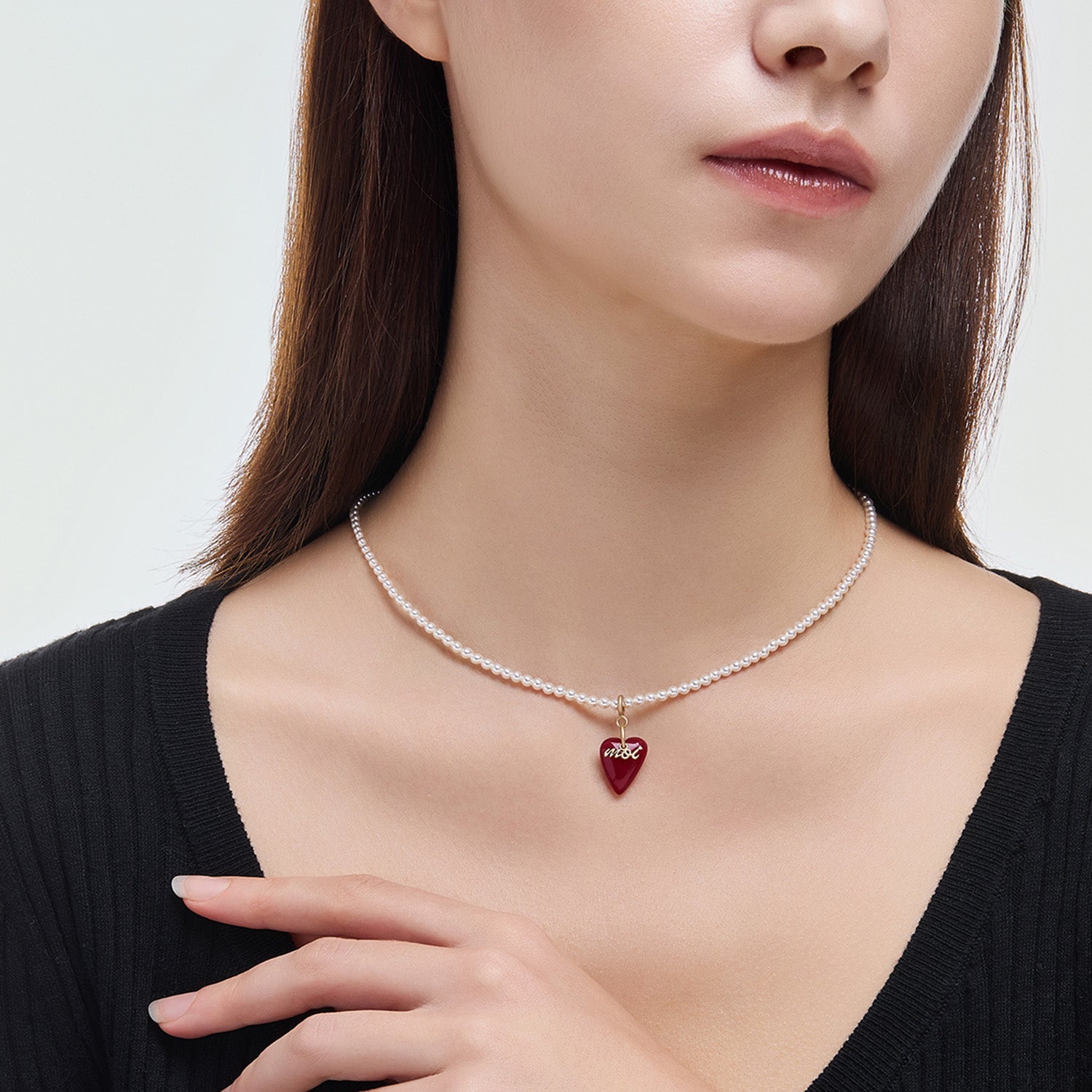 Signature. D Gold Pearl Necklace (3mm) - DIDIER DUBOT