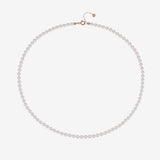 Signature. D Gold Pearl Necklace (4mm) - DIDIER DUBOT