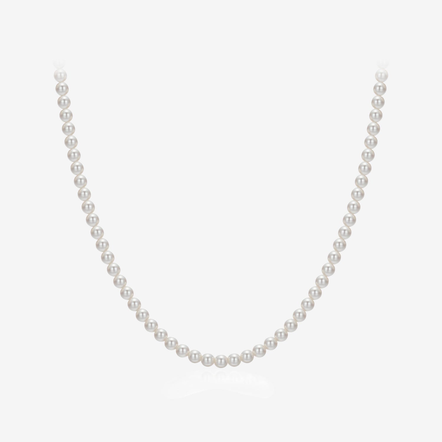 Signature. D Gold Pearl Necklace (4mm) - DIDIER DUBOT
