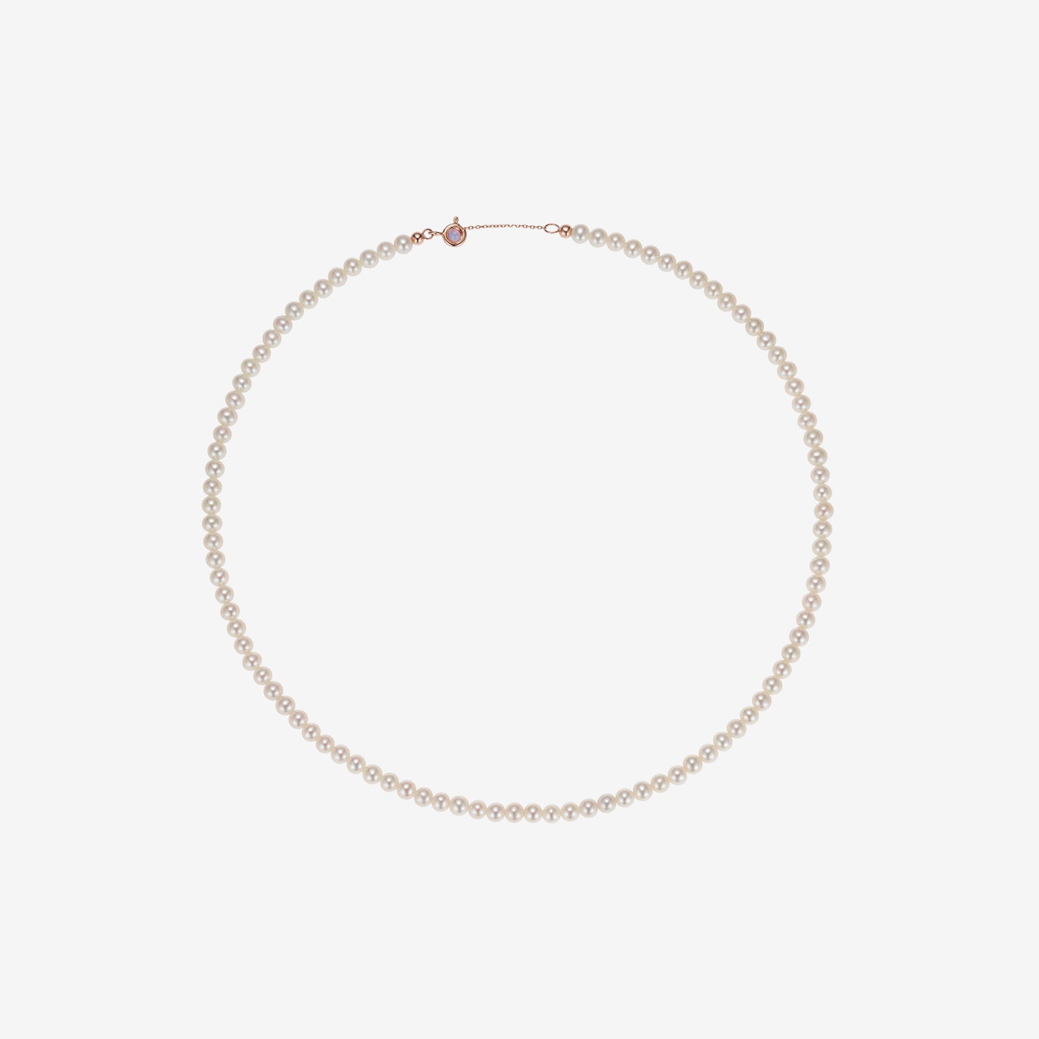 Signature. D Gold Pearl Necklace (4mm) - DIDIER DUBOT