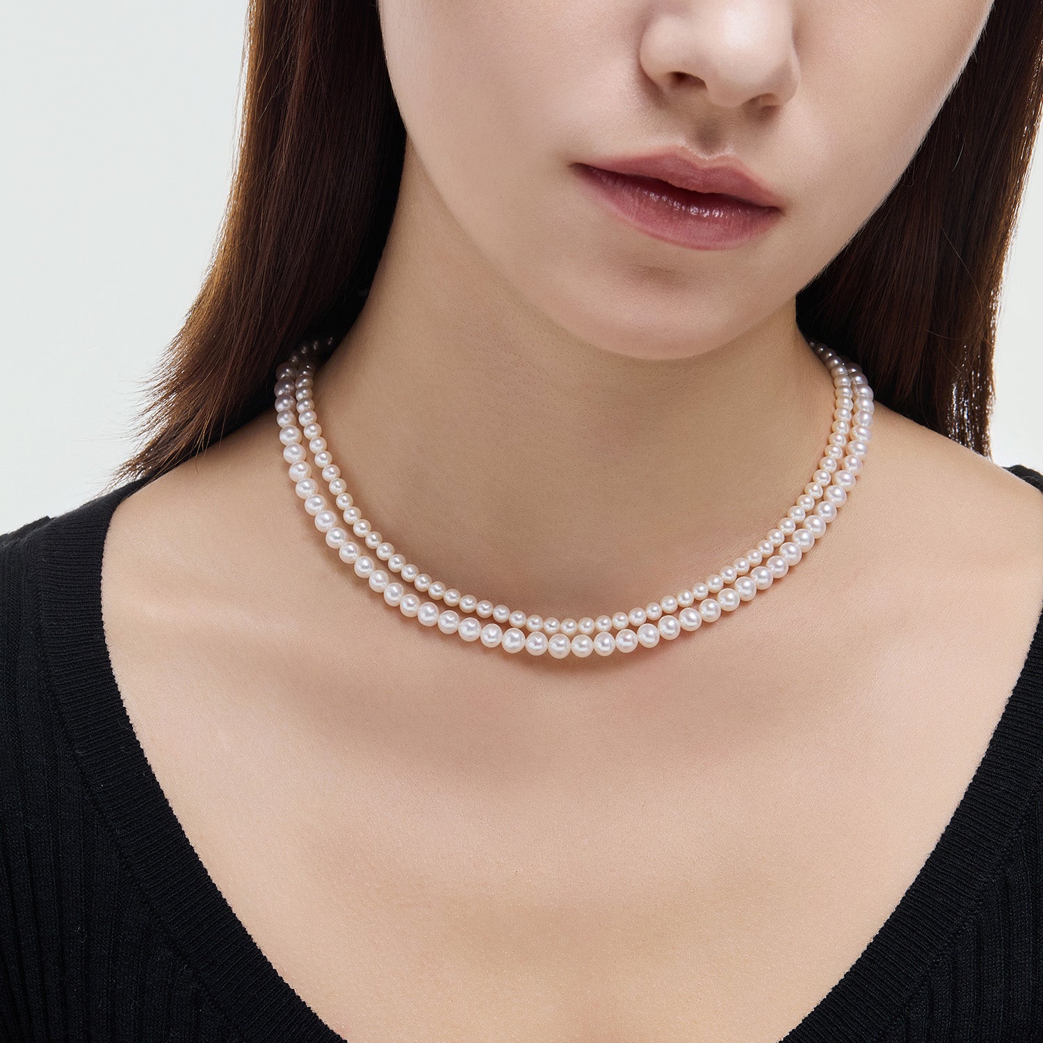 Signature. D Gold Pearl Necklace (4mm) - DIDIER DUBOT