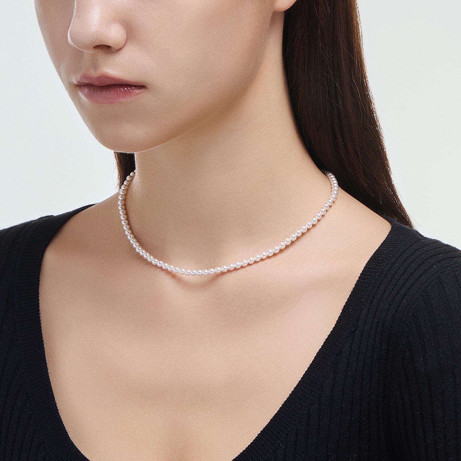 Signature. D Gold Pearl Necklace (4mm) – DIDIER DUBOT