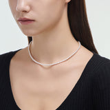 Signature. D Gold Pearl Necklace (4mm) - DIDIER DUBOT