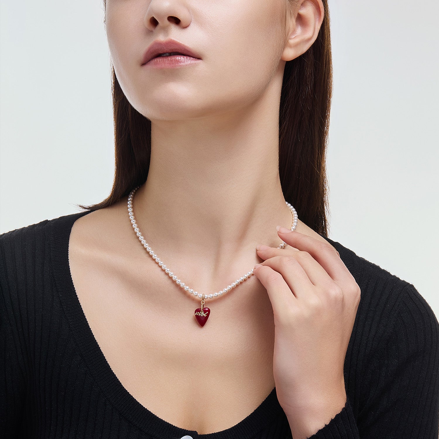 Signature. D Gold Pearl Necklace (4mm) - DIDIER DUBOT