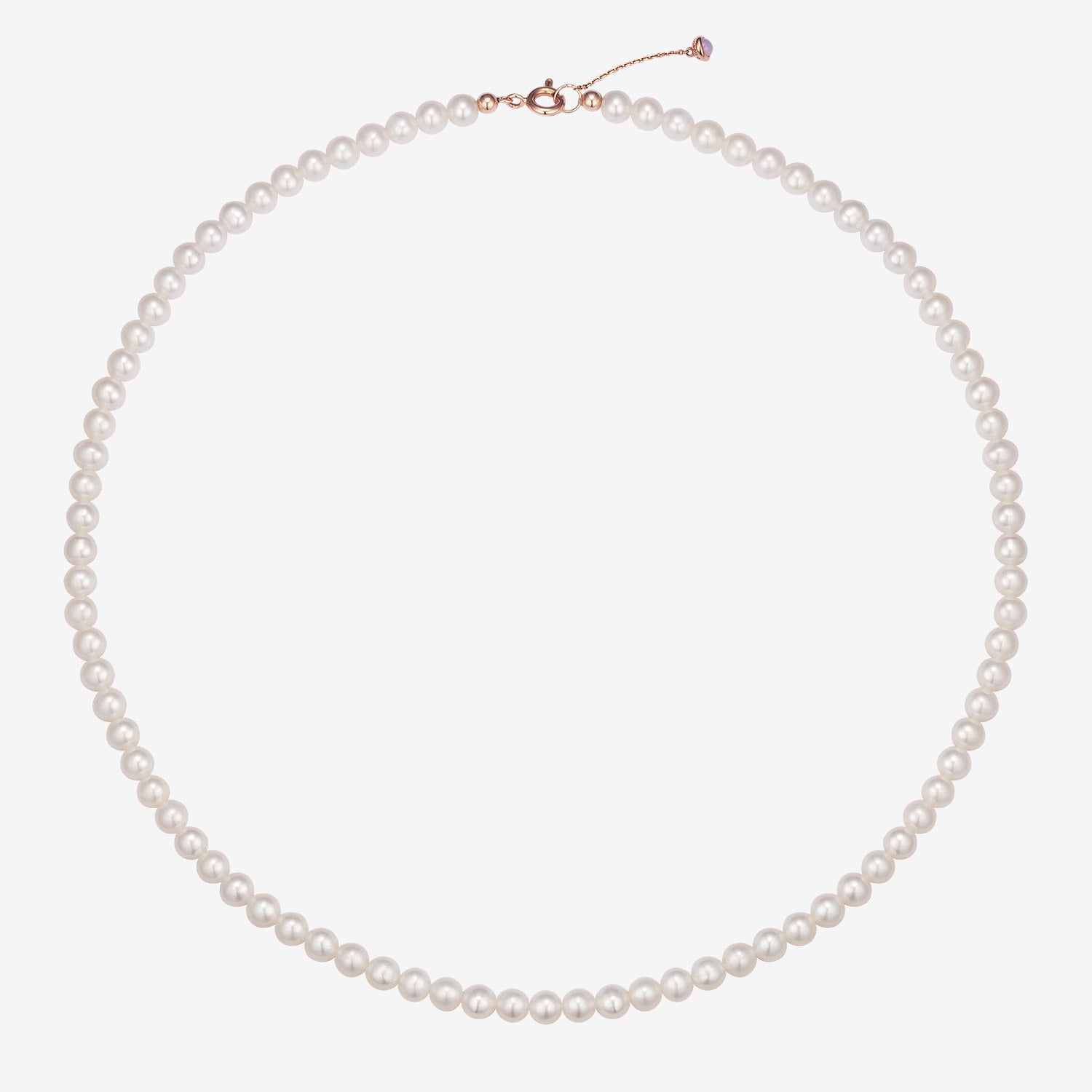 Signature. D Gold Pearl Necklace (5mm) - DIDIER DUBOT