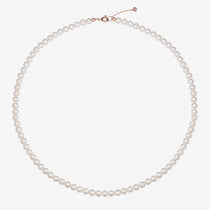 Signature. D Gold Pearl Necklace (5mm) - DIDIER DUBOT