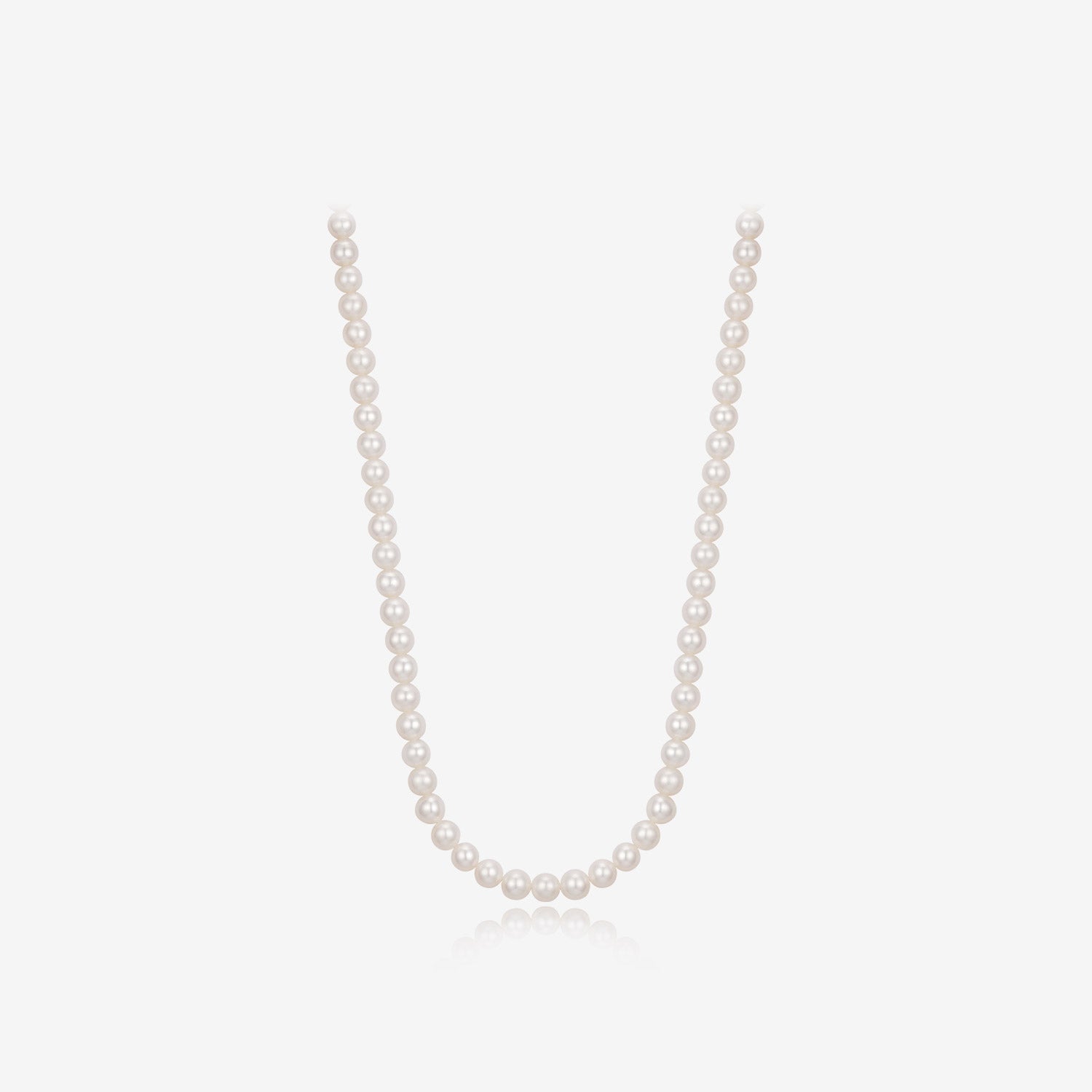 Signature. D Gold Pearl Necklace (5mm) - DIDIER DUBOT
