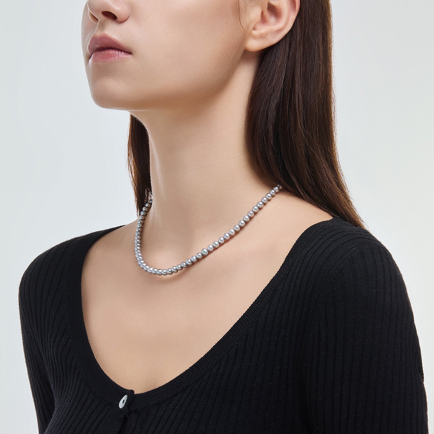 Signature. D Gold Pearl Necklace (5mm) - DIDIER DUBOT