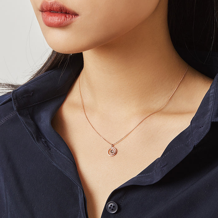 [August Birthstone] Petite D.D Gold Necklace - DIDIER DUBOT