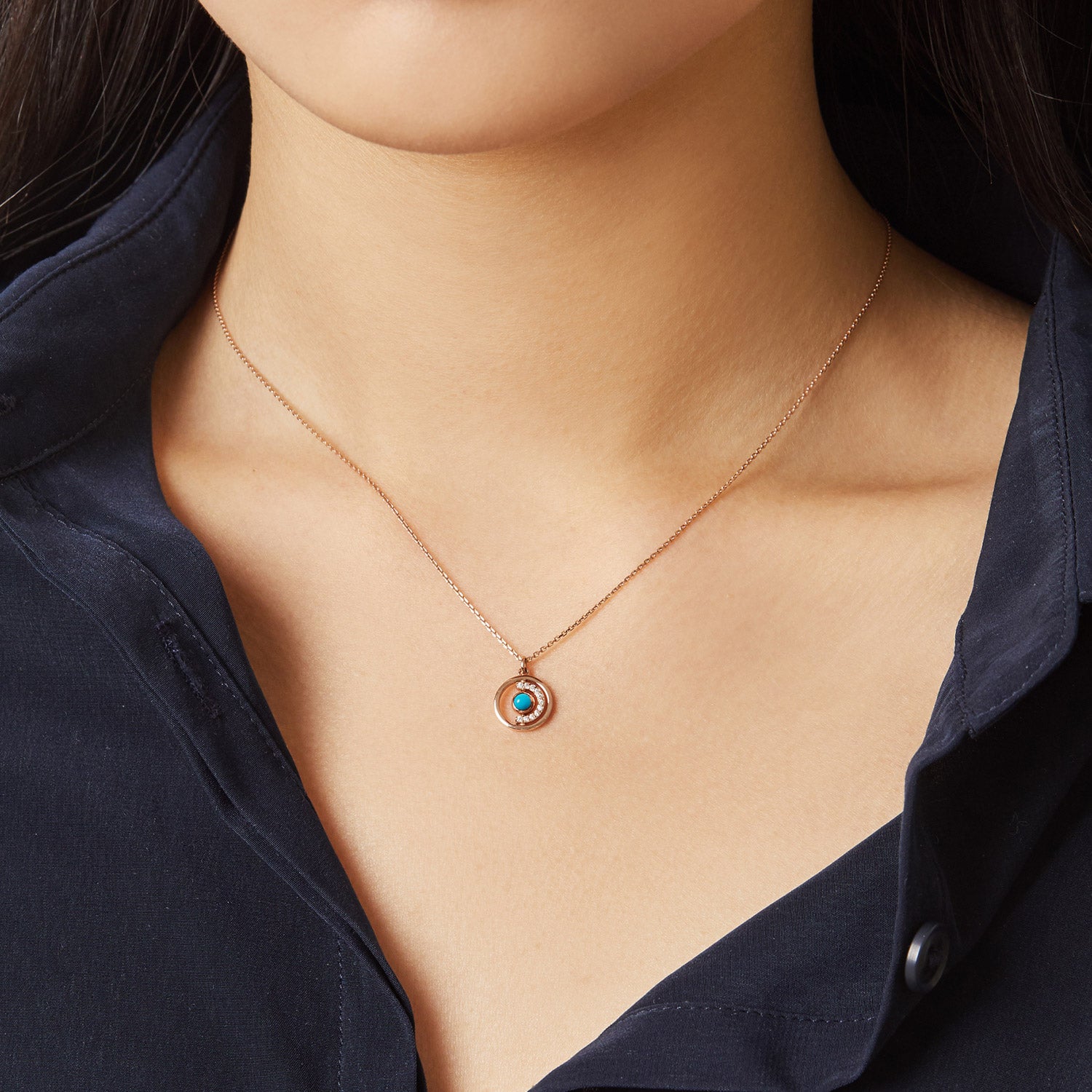 [December Birthstone] Petite D.D Gold Necklace - DIDIER DUBOT