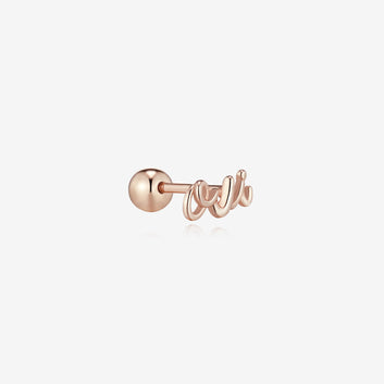 Miss. Doux Kiss Me Gold  One-sided Earring JDKERYF08XX