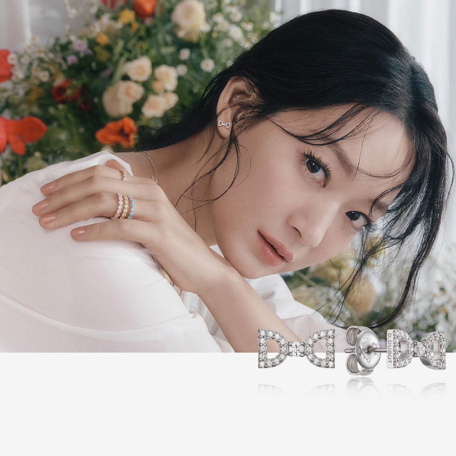 [Worn by Shin Min-ah] Miss. Doux Silver Earring JDRETXS80ZC