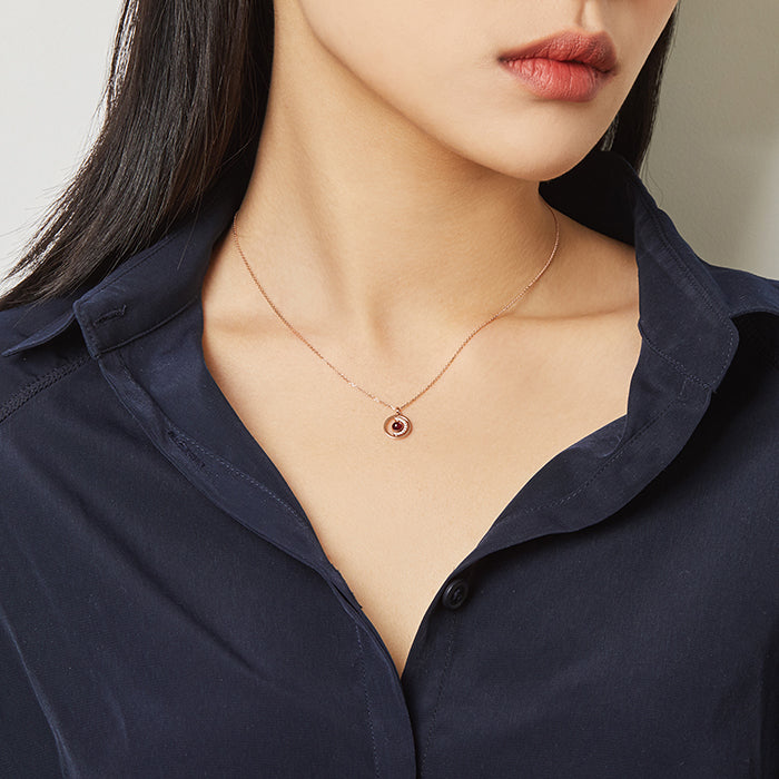 [July Birthstone] Petite D.D Gold Necklace - DIDIER DUBOT